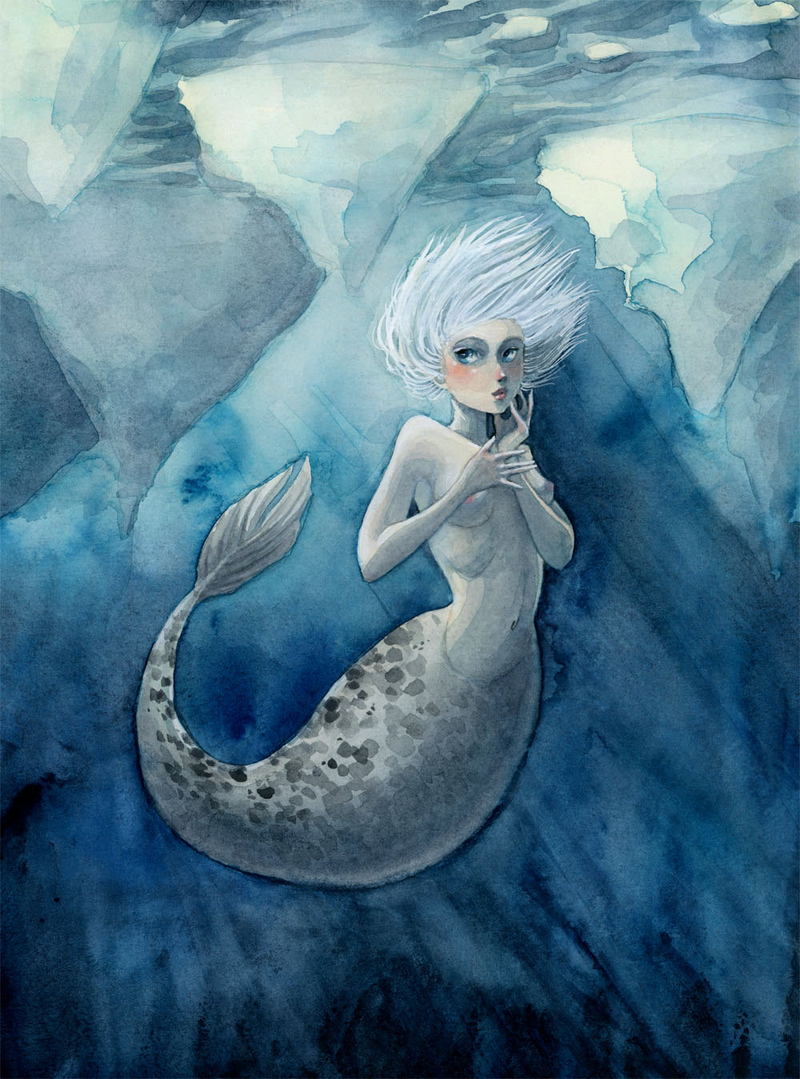 Illustration for article titled Stunning Paintings Of Mermaids Inspired By Real Underwater Life (NSFW)